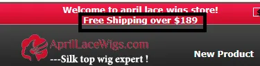 Aprillacewigs free shipping offer